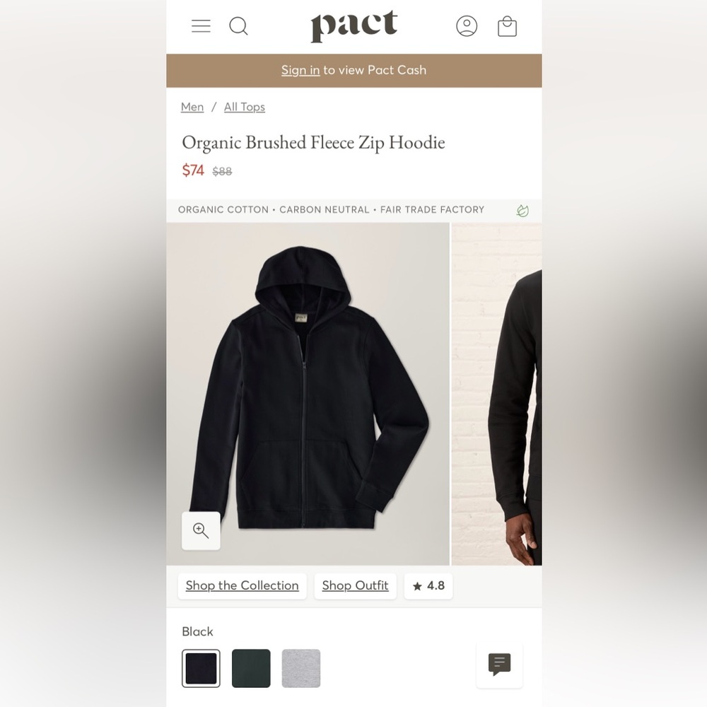 PACT 100% organic cotton Hoodie - Picture 6 of 6